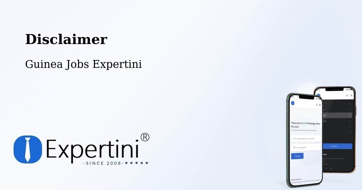 Disclaimer – Tougué - Guinea Jobs Expertini